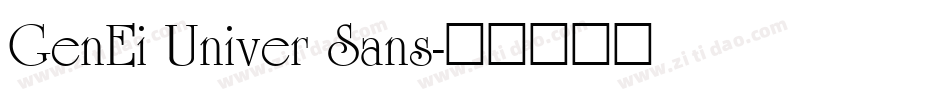 GenEi Univer Sans字体转换